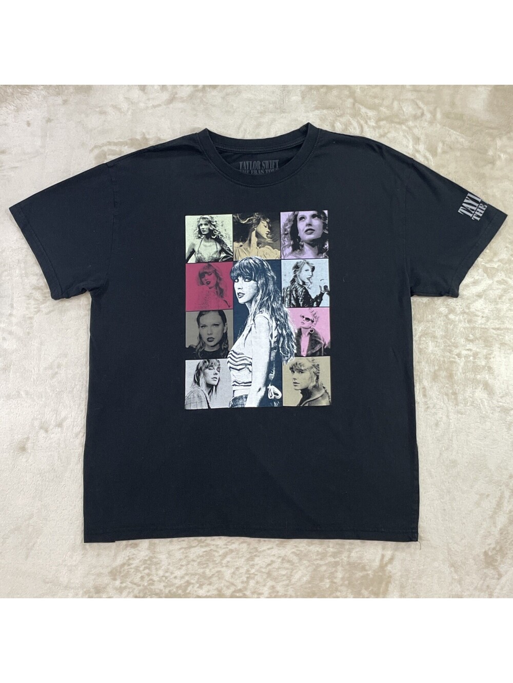 Taylor Swift The Eras Tour T-Shirt Official Merch Adult Sz XL Black 2023-24 EUC